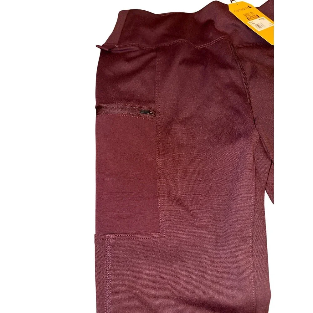 Carhartt Womens Fitted Stretch Work Pants In Deep Purple/Maroon Size XS - Picture 7 of 12